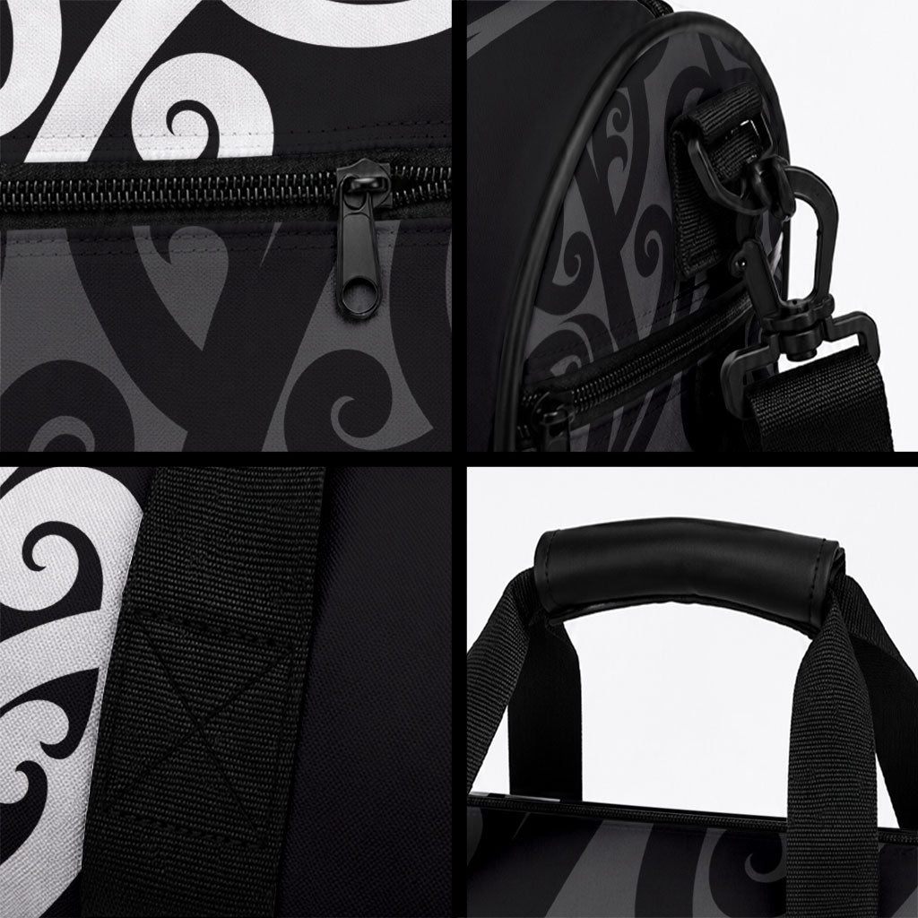 Lil Pakeha Lil Maori New Zealand Duffle Bag Kiwi Proud Mangopare Pattern LT14 - Polynesian Pride