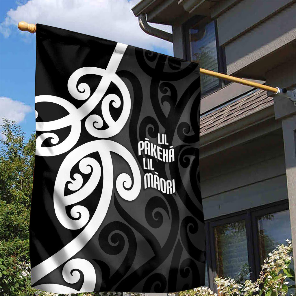 Lil Pakeha Lil Maori New Zealand Garden Flag Kiwi Proud Mangopare Pattern LT14 - Polynesian Pride