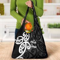 Lil Pakeha Lil Maori New Zealand Grocery Bag Kiwi Proud Mangopare Pattern LT14 - Polynesian Pride