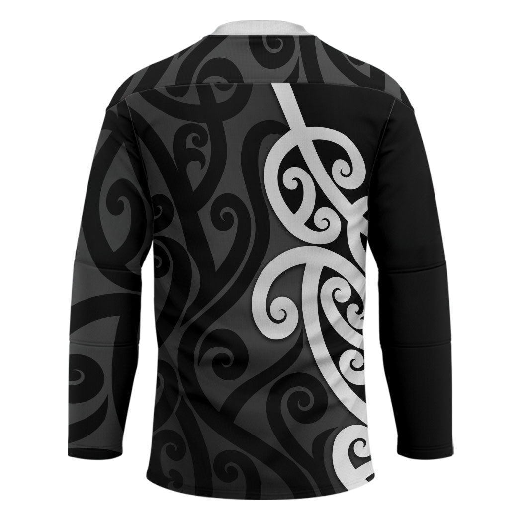 Lil Pakeha Lil Maori New Zealand Hockey Jersey Kiwi Proud Mangopare Pattern LT14 - Polynesian Pride