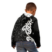 Lil Pakeha Lil Maori New Zealand Kid Hoodie Kiwi Proud Mangopare Pattern LT14 - Polynesian Pride