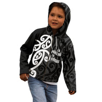 Lil Pakeha Lil Maori New Zealand Kid Hoodie Kiwi Proud Mangopare Pattern LT14 - Polynesian Pride