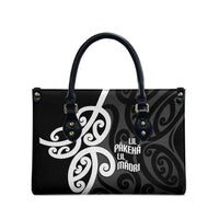 Lil Pakeha Lil Maori New Zealand Leather Bag Kiwi Proud Mangopare Pattern LT14 - Polynesian Pride