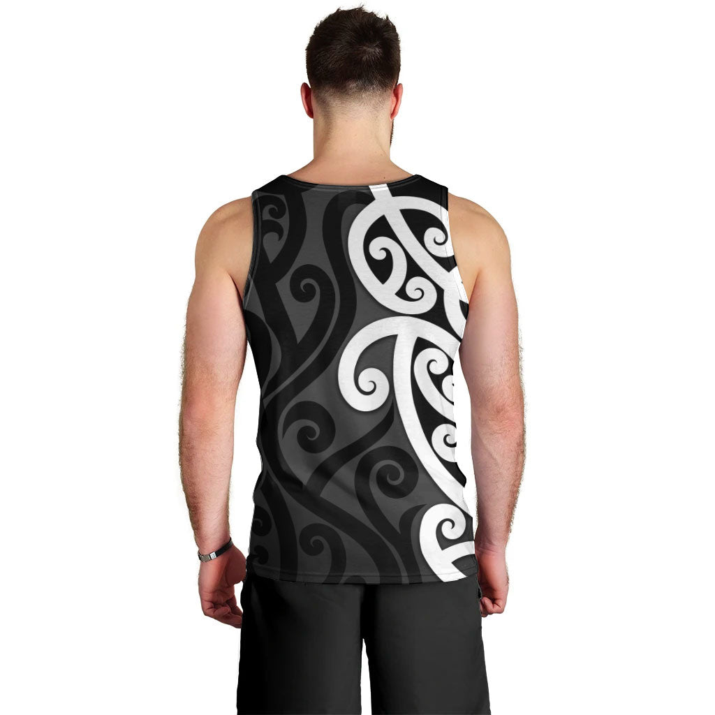 Lil Pakeha Lil Maori New Zealand Men Tank Top Kiwi Proud Mangopare Pattern LT14 - Polynesian Pride