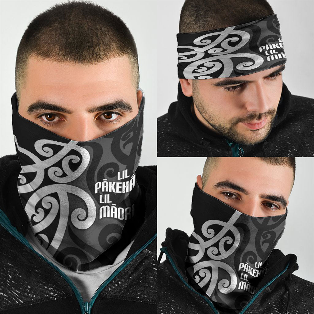 Lil Pakeha Lil Maori New Zealand Neck Gaiter Kiwi Proud Mangopare Pattern LT14 - Polynesian Pride