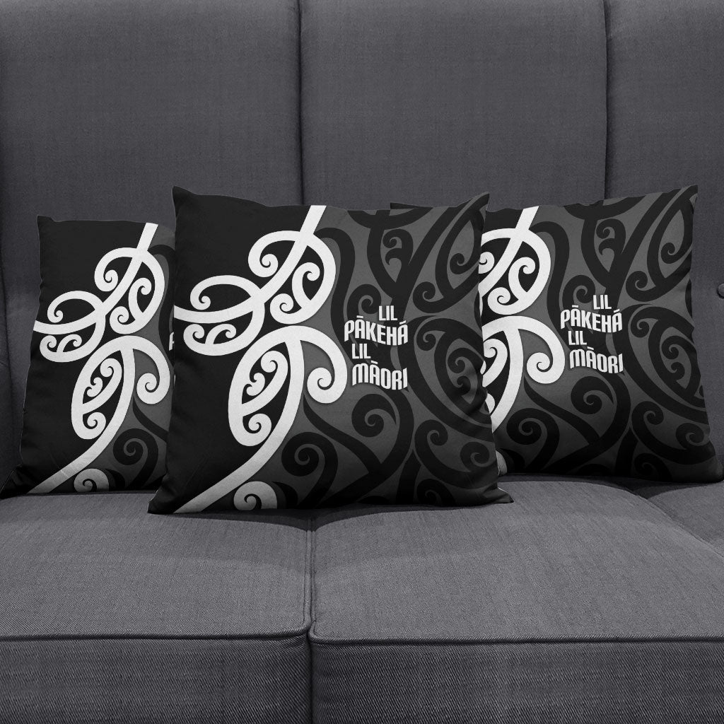 Lil Pakeha Lil Maori New Zealand Pillow Cover Kiwi Proud Mangopare Pattern LT14 - Polynesian Pride