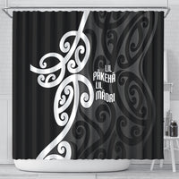Lil Pakeha Lil Maori New Zealand Shower Curtain Kiwi Proud Mangopare Pattern LT14 - Polynesian Pride