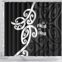 Lil Pakeha Lil Maori New Zealand Shower Curtain Kiwi Proud Mangopare Pattern LT14 - Polynesian Pride