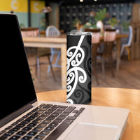 Lil Pakeha Lil Maori New Zealand Skinny Tumbler Kiwi Proud Mangopare Pattern LT14 - Polynesian Pride