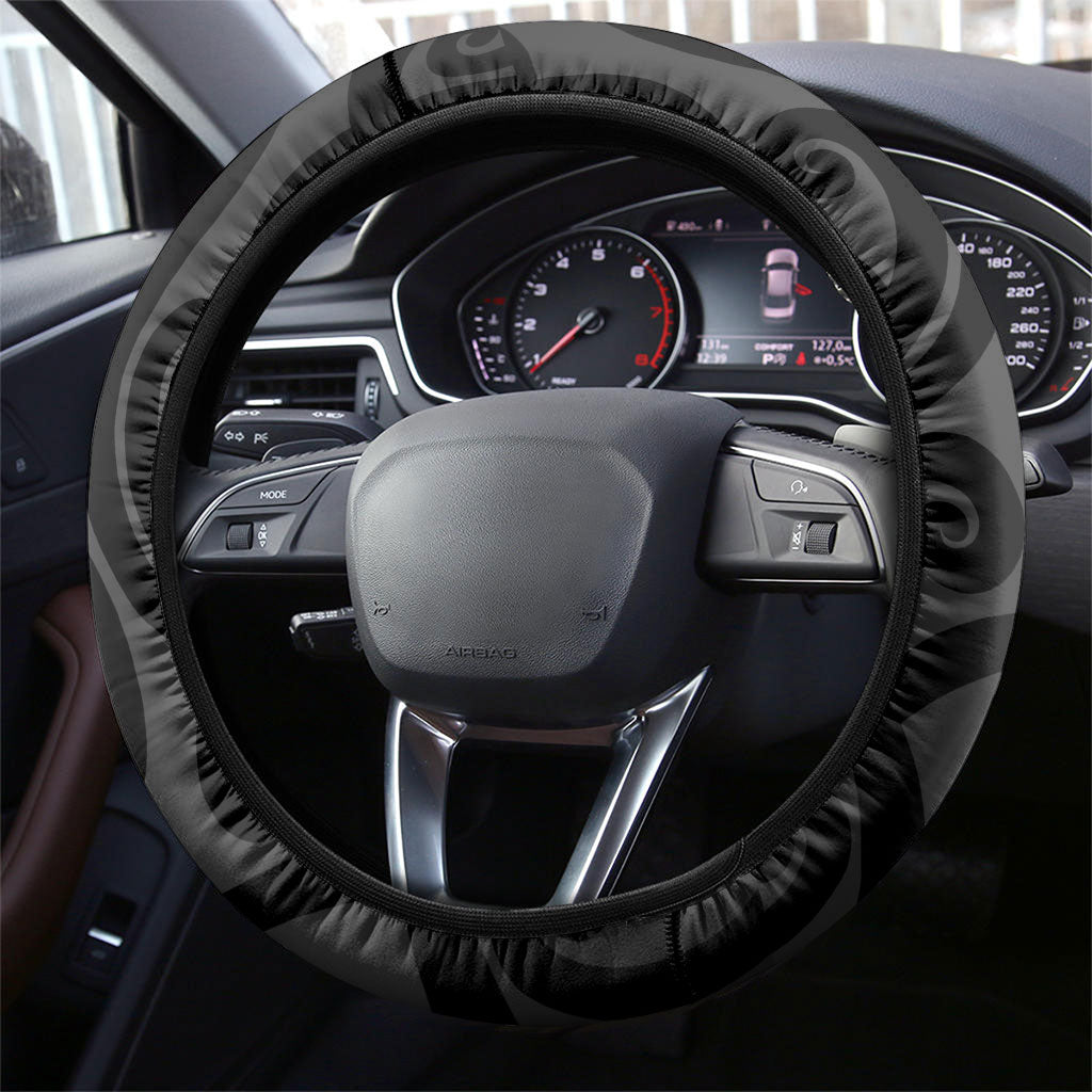 Lil Pakeha Lil Maori New Zealand Steering Wheel Cover Kiwi Proud Mangopare Pattern LT14 - Polynesian Pride