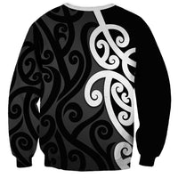 Lil Pakeha Lil Maori New Zealand Sweatshirt Kiwi Proud Mangopare Pattern LT14 - Polynesian Pride