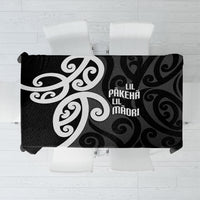 Lil Pakeha Lil Maori New Zealand Tablecloth Kiwi Proud Mangopare Pattern LT14 Black - Polynesian Pride