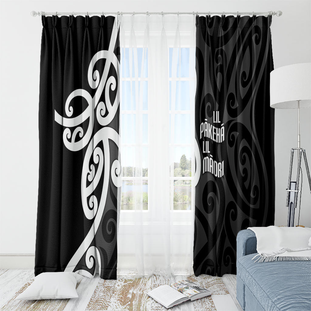 Lil Pakeha Lil Maori New Zealand Window Curtain Kiwi Proud Mangopare Pattern LT14 - Polynesian Pride