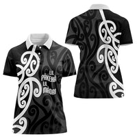 Lil Pakeha Lil Maori New Zealand Women Polo Shirt Kiwi Proud Mangopare Pattern LT14 - Polynesian Pride