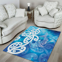 Hammerhead Shark Tattoo New Zealand Area Rug Maori Galaxy Mangopare Pattern LT14 - Polynesian Pride