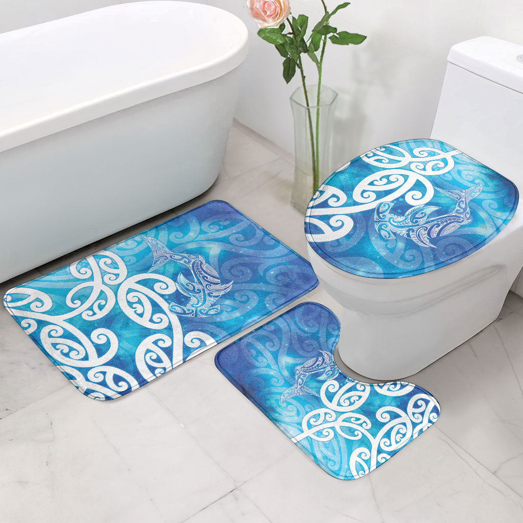 Hammerhead Shark Tattoo New Zealand Bathroom Set Maori Galaxy Mangopare Pattern LT14 - Polynesian Pride