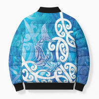 Hammerhead Shark Tattoo New Zealand Bomber Puffer Jacket Maori Galaxy Mangopare Pattern LT14 - Polynesian Pride