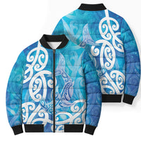 Hammerhead Shark Tattoo New Zealand Bomber Puffer Jacket Maori Galaxy Mangopare Pattern LT14 - Polynesian Pride