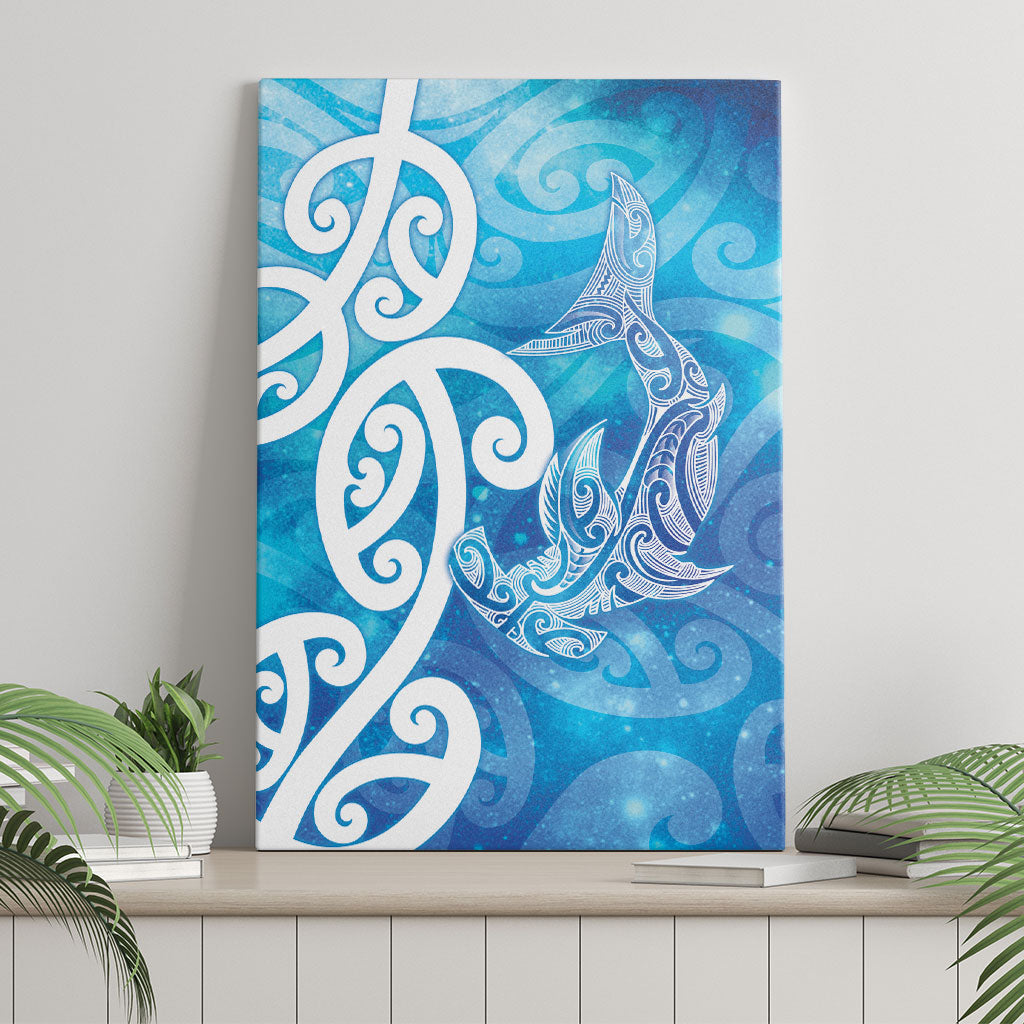 Hammerhead Shark Tattoo New Zealand Canvas Wall Art Maori Galaxy Mangopare Pattern LT14 - Polynesian Pride