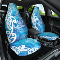 Hammerhead Shark Tattoo New Zealand Car Seat Cover Maori Galaxy Mangopare Pattern LT14 One Size Turquoise - Polynesian Pride