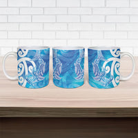 Hammerhead Shark Tattoo New Zealand Ceramic Mug Maori Galaxy Mangopare Pattern LT14 - Polynesian Pride