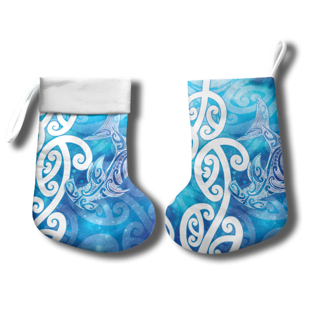 Hammerhead Shark Tattoo New Zealand Christmas Stocking Maori Galaxy Mangopare Pattern