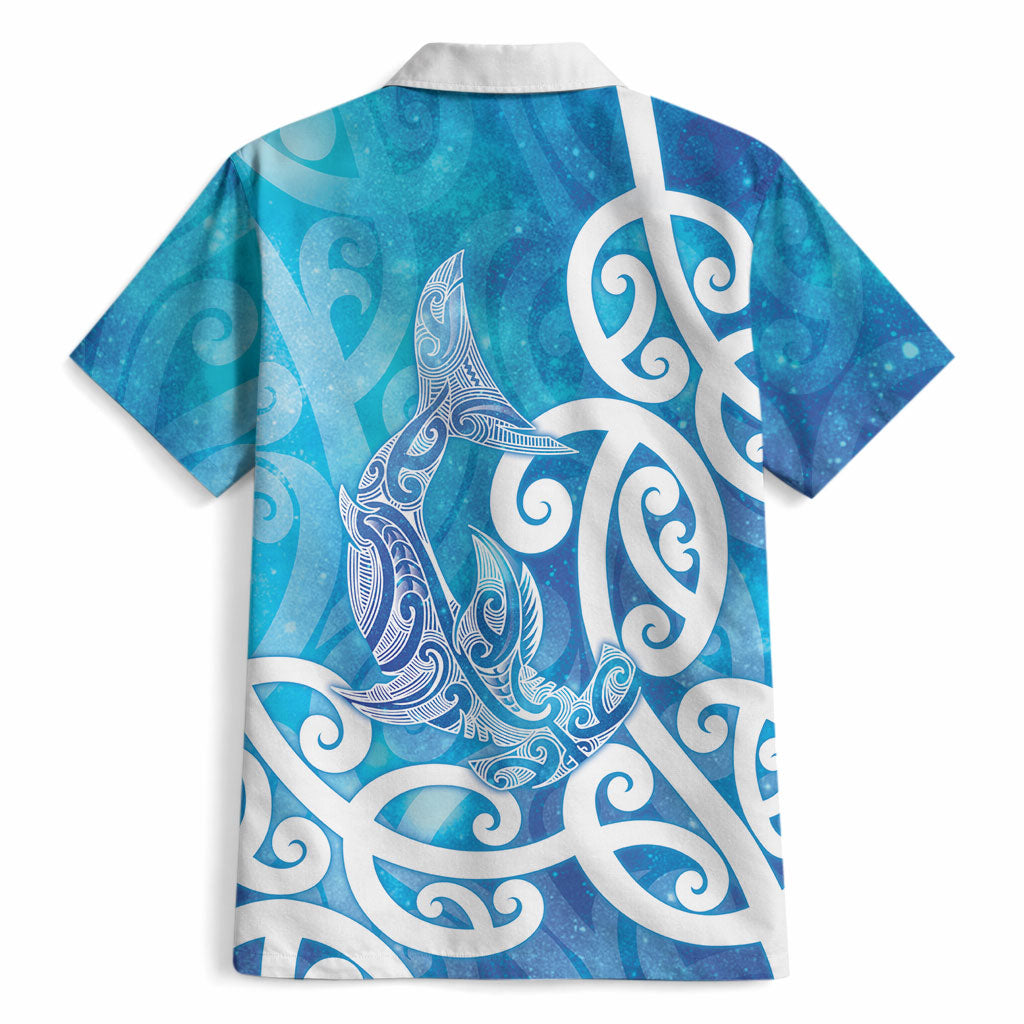 Hammerhead Shark Tattoo New Zealand Hawaiian Shirt Maori Galaxy Mangopare Pattern LT14 - Polynesian Pride
