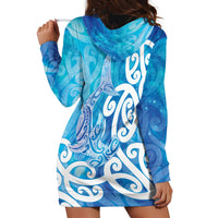 Hammerhead Shark Tattoo New Zealand Hoodie Dress Maori Galaxy Mangopare Pattern LT14 - Polynesian Pride