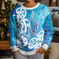 Hammerhead Shark Tattoo New Zealand Kid Ugly Christmas Sweater Maori Galaxy Mangopare Pattern