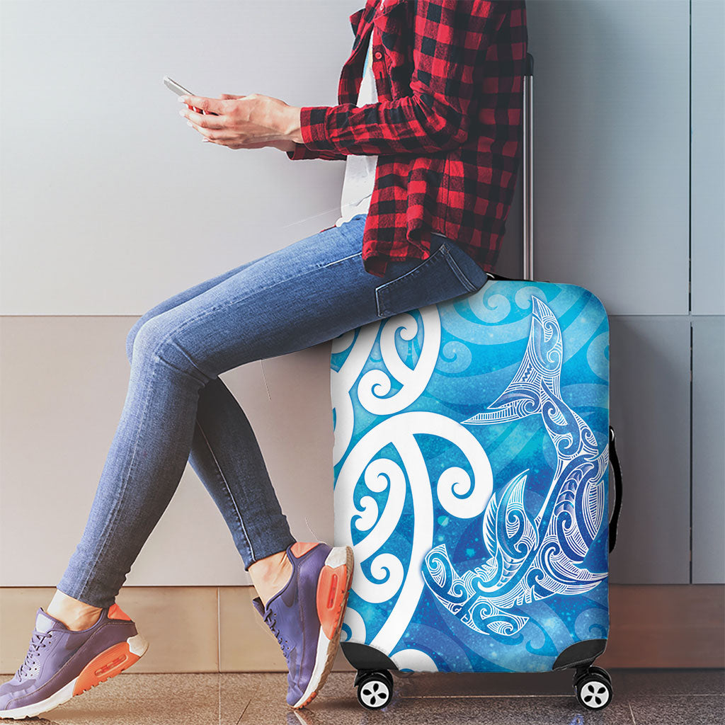 Hammerhead Shark Tattoo New Zealand Luggage Cover Maori Galaxy Mangopare Pattern LT14 - Polynesian Pride