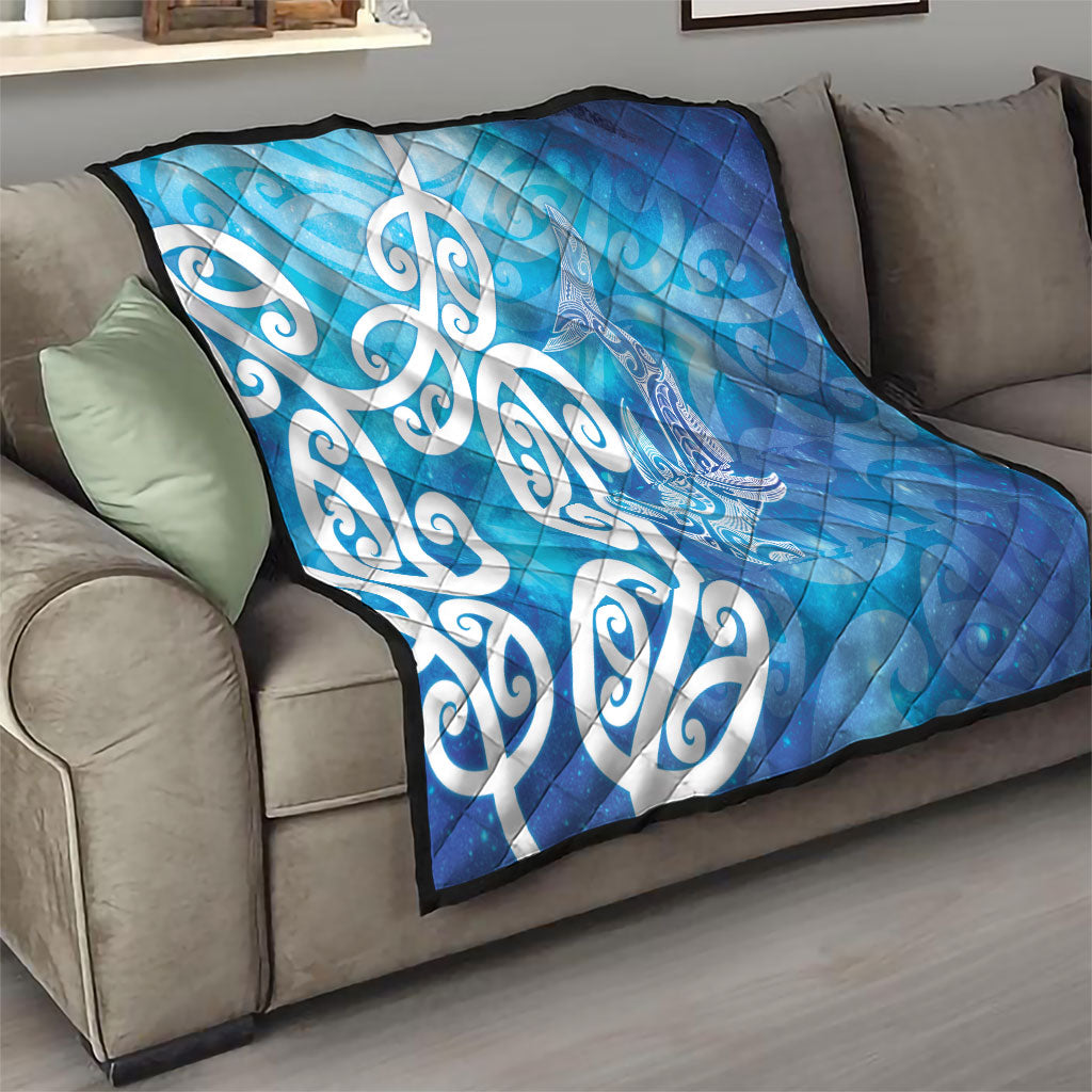 Hammerhead Shark Tattoo New Zealand Quilt Maori Galaxy Mangopare Pattern LT14 - Polynesian Pride