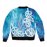 Hammerhead Shark Tattoo New Zealand Sleeve Zip Bomber Jacket Maori Galaxy Mangopare Pattern LT14 - Polynesian Pride