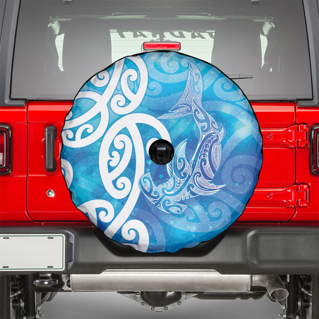 Hammerhead Shark Tattoo New Zealand Spare Tire Cover Maori Galaxy Mangopare Pattern LT14 - Polynesian Pride