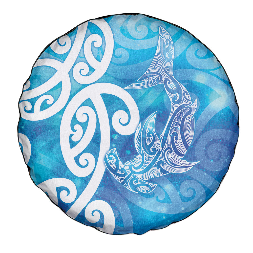 Hammerhead Shark Tattoo New Zealand Spare Tire Cover Maori Galaxy Mangopare Pattern LT14 - Polynesian Pride