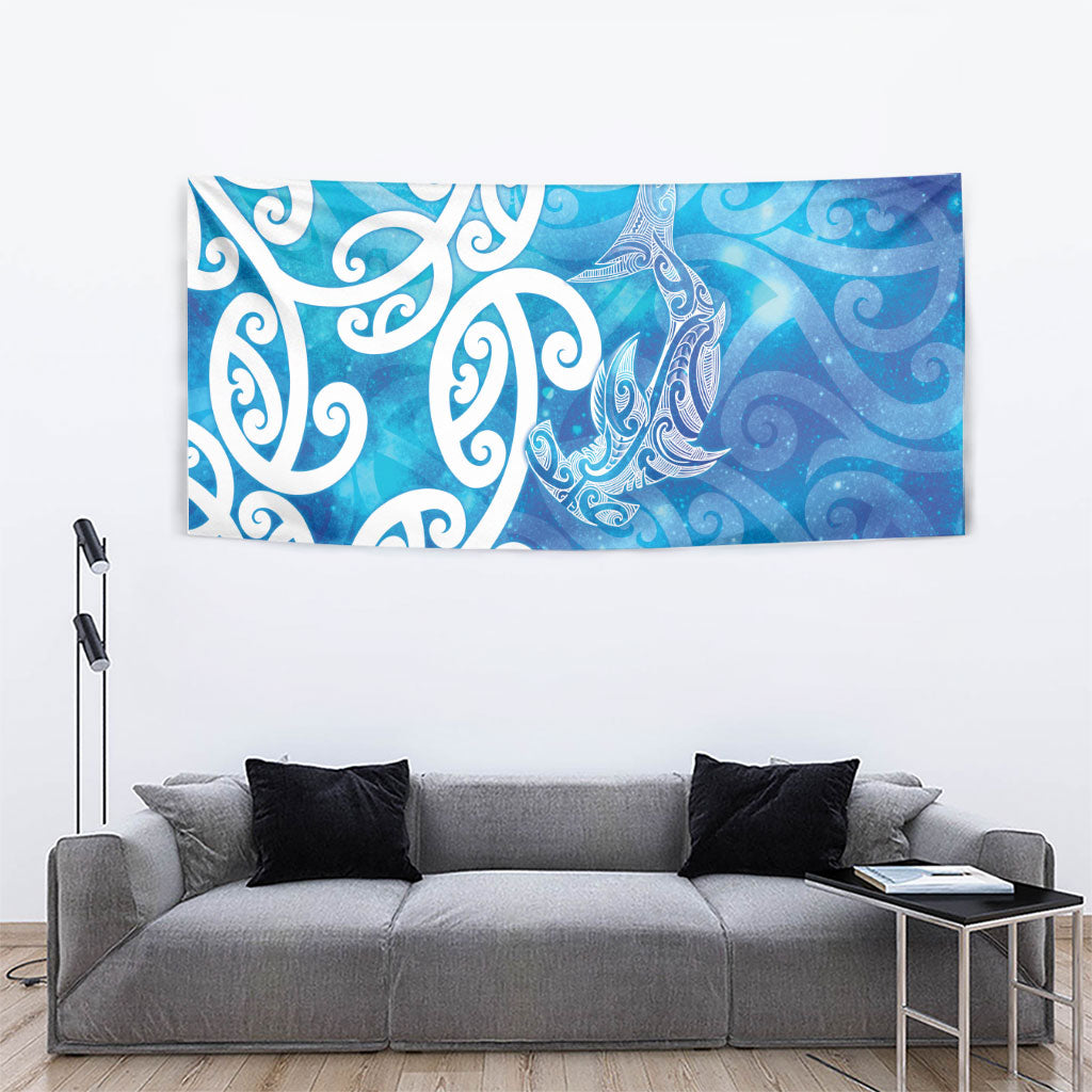 Hammerhead Shark Tattoo New Zealand Tapestry Maori Galaxy Mangopare Pattern LT14 - Polynesian Pride
