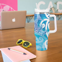 Hammerhead Shark Tattoo New Zealand Tumbler With Handle Maori Galaxy Mangopare Pattern LT14 - Polynesian Pride