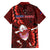 Samoa Rugby Family Matching Summer Maxi Dress and Hawaiian Shirt Manu Samoa Ula Fala Dabbing Ball Polynesian Red Version LT14 - Polynesian Pride