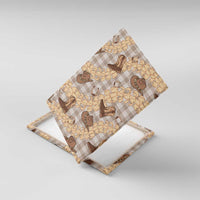Khaki Palaka Hawaii Cowboy Canvas Wall Art Puakenikeni Lei Paniolo Papale Seamless Vibes - Polynesian Pride