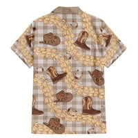 Khaki Palaka Hawaii Cowboy Family Matching Mermaid Dress and Hawaiian Shirt Puakenikeni Lei Paniolo Papale Seamless Vibes LT14 - Polynesian Pride