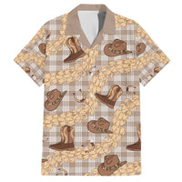 Khaki Palaka Hawaii Cowboy Family Matching Off The Shoulder Long Sleeve Dress and Hawaiian Shirt Puakenikeni Lei Paniolo Papale Seamless Vibes LT14 Dad's Shirt - Short Sleeve Khaki - Polynesian Pride