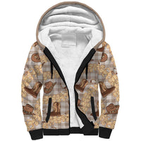 Khaki Palaka Hawaii Cowboy Sherpa Hoodie Puakenikeni Lei Paniolo Papale Seamless Vibes LT14 Unisex Khaki - Polynesian Pride