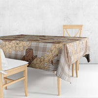 Khaki Palaka Hawaii Cowboy Tablecloth Puakenikeni Lei Paniolo Papale Seamless Vibes LT14 - Polynesian Pride