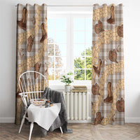 Khaki Palaka Hawaii Cowboy Window Curtain Puakenikeni Lei Paniolo Papale Seamless Vibes - Polynesian Pride