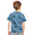 Cyan Palaka Hawaii Cowboy Kid T Shirt Puakenikeni Lei Paniolo Papale Seamless Vibes - Polynesian Pride