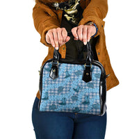 Cyan Palaka Hawaii Cowboy Shoulder Handbag Puakenikeni Lei Paniolo Papale Seamless Vibes - Polynesian Pride