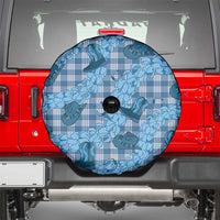 Cyan Palaka Hawaii Cowboy Spare Tire Cover Puakenikeni Lei Paniolo Papale Seamless Vibes LT14 - Polynesian Pride
