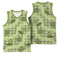 Lime Palaka Hawaii Cowboy Basketball Jersey Puakenikeni Lei Paniolo Papale Seamless Vibes LT14 - Polynesian Pride