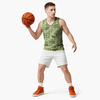 Lime Palaka Hawaii Cowboy Basketball Jersey Puakenikeni Lei Paniolo Papale Seamless Vibes LT14 - Polynesian Pride