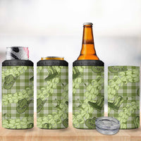 Lime Palaka Hawaii Cowboy 4 in 1 Can Cooler Tumbler Puakenikeni Lei Paniolo Papale Seamless Vibes LT14 - Polynesian Pride