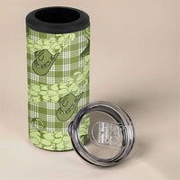 Lime Palaka Hawaii Cowboy 4 in 1 Can Cooler Tumbler Puakenikeni Lei Paniolo Papale Seamless Vibes LT14 - Polynesian Pride